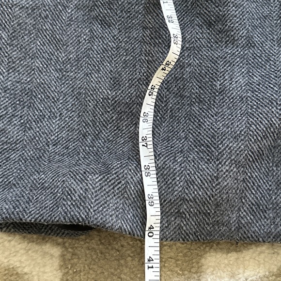 Abercrombie And Fitch Herringbone Wool Top Coat Jacket Men's XL - Picture 7 of 9